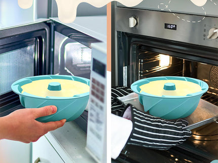 Green Non-Stick Silicone Cyclone Cake Pan Set (10 Molds) - Perfect for Desserts