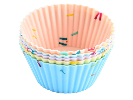Style 1 Silicone Mini Cake Molds (30 Pack) -  For Cupcakes, Desserts (6.5x6.5x3.2cm)