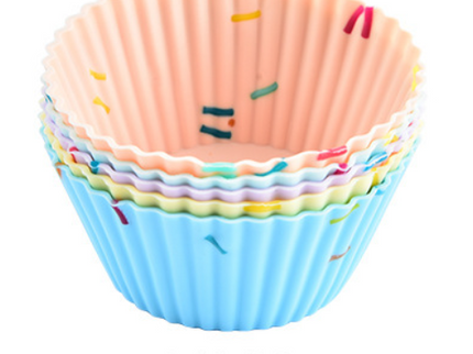 Style 1 Silicone Mini Cake Molds (30 Pack) -  For Cupcakes, Desserts (6.5x6.5x3.2cm)