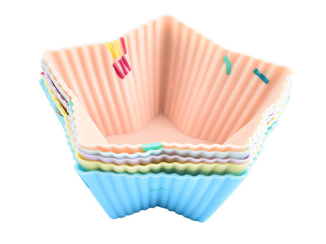 Style 2 Silicone Mini Cake Molds (30 Pack) -  For Cupcakes, Desserts (7.8x7.5x2.8cm)