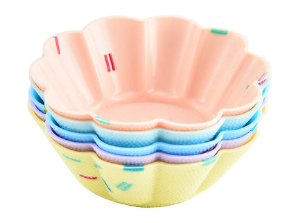 Style 3 Silicone Mini Cake Molds (30 Pack) -  For Cupcakes, Desserts (7x7x2.5cm)