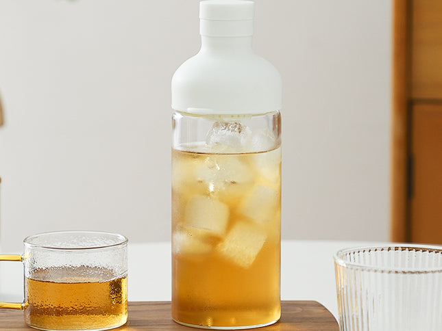 Style Cold Brew Bottle - 450ml Glass, Leak-Resistant Silicone Top White Silicone Lid