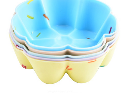 Style 8 Silicone Mini Cake Molds (30 Pack) -  For Cupcakes, Desserts (7x7x2.5cm)