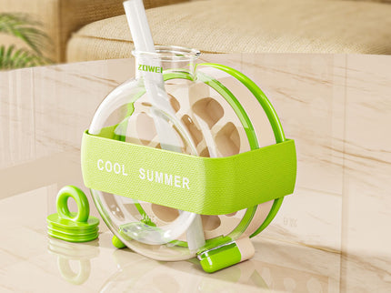 Green Portable Press-Release Ice Cube Maker Bottle - Makes 12 Cubes, Doubles as Bottle