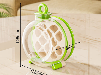 Green Portable Press-Release Ice Cube Maker Bottle - Makes 12 Cubes, Doubles as Bottle