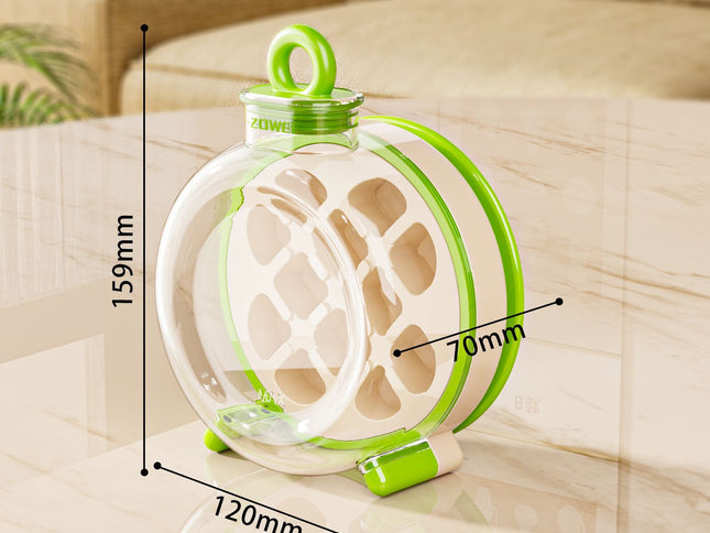 Green Portable Press-Release Ice Cube Maker Bottle - Makes 12 Cubes, Doubles as Bottle