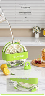 Green Portable Press-Release Ice Cube Maker Bottle - Makes 12 Cubes, Doubles as Bottle
