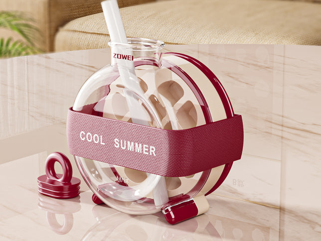 Red Portable Press-Release Ice Cube Maker Bottle - Makes 12 Cubes, Doubles as Bottle