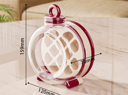 Red Portable Press-Release Ice Cube Maker Bottle - Makes 12 Cubes, Doubles as Bottle