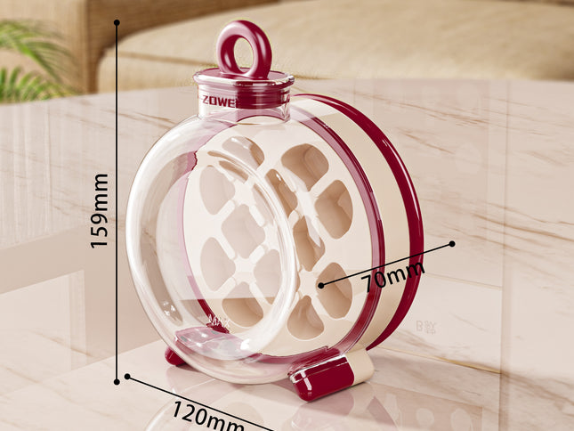 Red Portable Press-Release Ice Cube Maker Bottle - Makes 12 Cubes, Doubles as Bottle