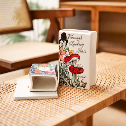 Literary Book Vase - Creative Ceramic Planter & Desk Organizer(Type A - 21x13x7cm)