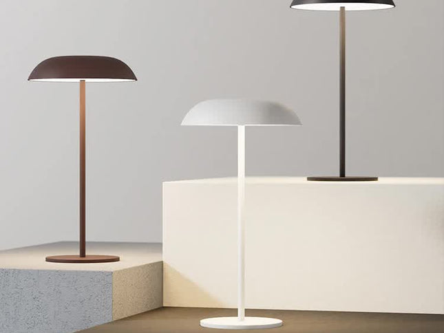 Black Minimalist Rechargeable LED Touch Table Lamp - 3-Color Stepless Dimming Metal Desk Light