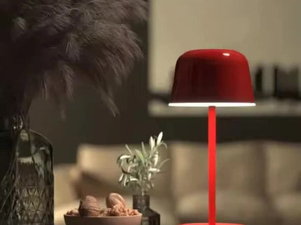 Coffee Modern Minimalist LED Table Lamp - Rechargeable Touch Control Desk Light