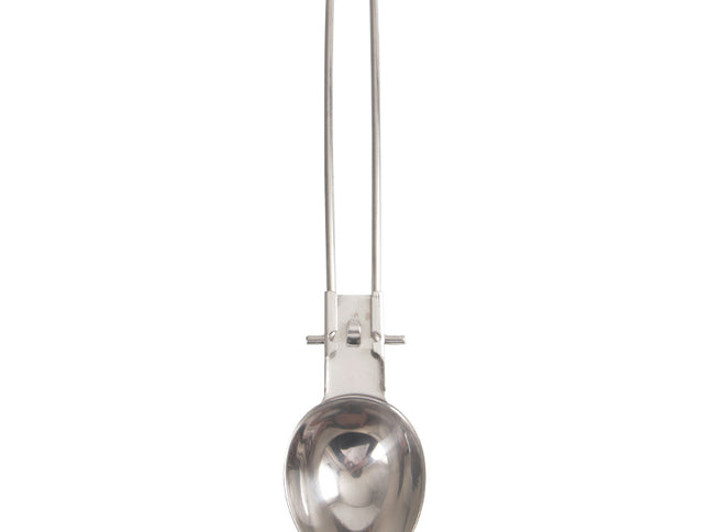 Silver 304 Stainless Steel Folding Camping Ladle  - 2 Pack Deep Serving Spoons, Portable & Eco-Friendly