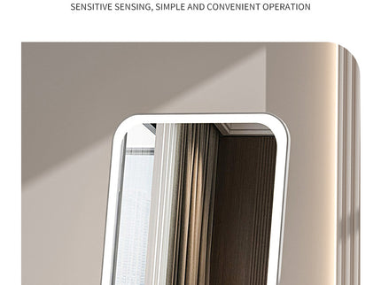 White Professional LED Vanity Mirror - 3 Color Lights, Stepless Dimming & Adjustable Rotating Stand, USB-C Rechargeable