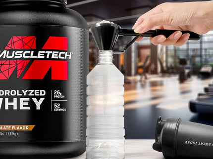 Black 2-Pack No-Spill Sliding Scoop & Funnel - Mess-Free for Protein Powder, Coffee, Formula