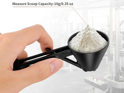 Black 2-Pack No-Spill Sliding Scoop & Funnel - Mess-Free for Protein Powder, Coffee, Formula