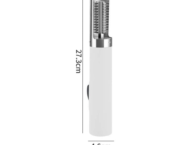 White Cordless Electric Fish Scaler - Rechargeable 3000mAh Power, Stainless Steel Blade, Mess-Free Fish Cleaning Tool