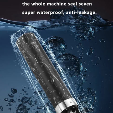 Black Cordless Electric Fish Scaler - Rechargeable 3000mAh Power, Stainless Steel Blade, Mess-Free Fish Cleaning Tool