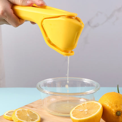 3 Pcs Yellow Easy-Squeeze Manual Citrus Juicer - Durable Lemon & Orange Squeezer with Pour Spout, Food-Grade PP