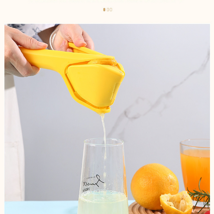 3 Pcs Yellow Easy-Squeeze Manual Citrus Juicer - Durable Lemon & Orange Squeezer with Pour Spout, Food-Grade PP