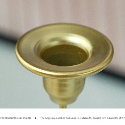 Gold Elegant Star Metal Candlestick Holder - Decorative Taper Candle Stand for Home, Tabletop & Special Occasions