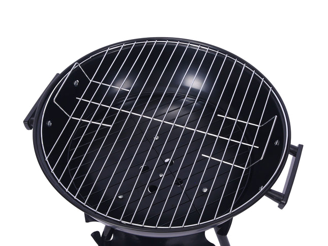 Outdoor Folding Apple-Shaped Stainless Steel Charcoal Barbecue Grill - 41cm Grill Net