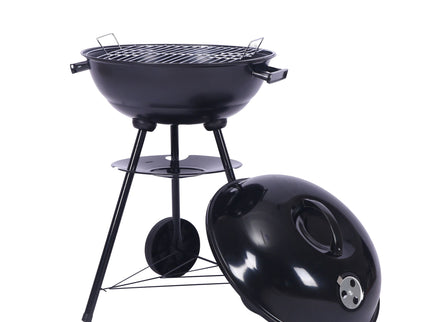 Outdoor Folding Apple-Shaped Stainless Steel Charcoal Barbecue Grill - 41cm Grill Net