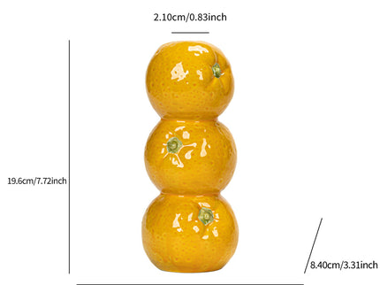 Orange Nordic-Style Minimalist Fruit and Flower Vase - Modern Home Decor