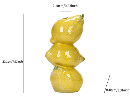 Lemon Nordic-Style Minimalist Fruit and Flower Vase - Modern Home Decor