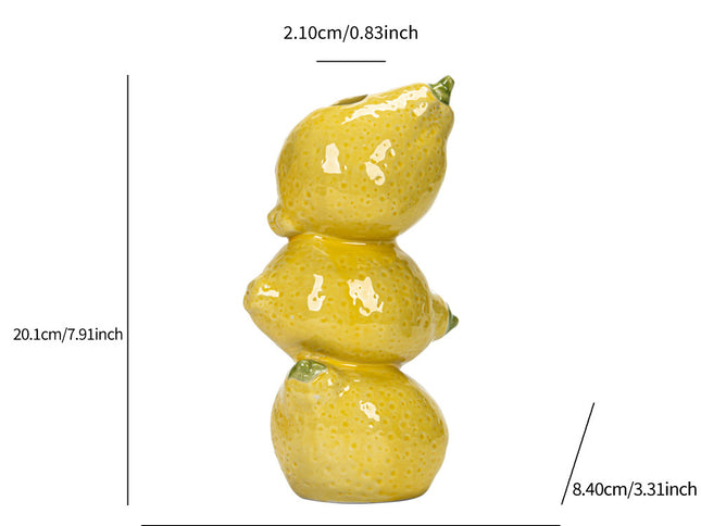 Lemon Nordic-Style Minimalist Fruit and Flower Vase - Modern Home Decor