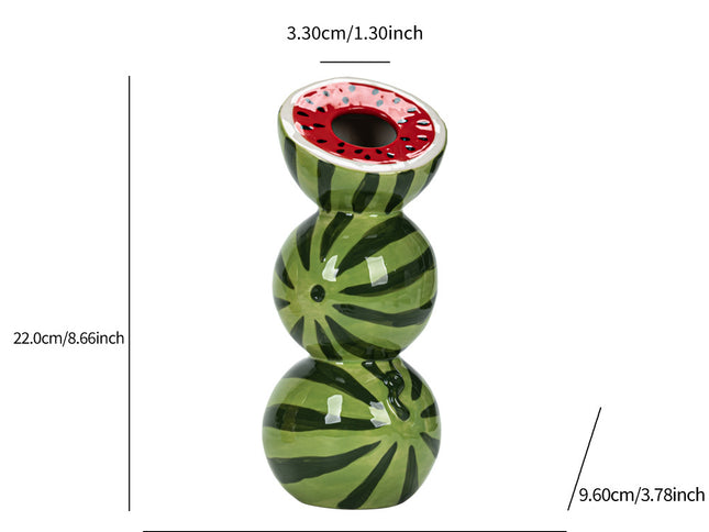 Watermelon Nordic-Style Minimalist Fruit and Flower Vase - Modern Home Decor