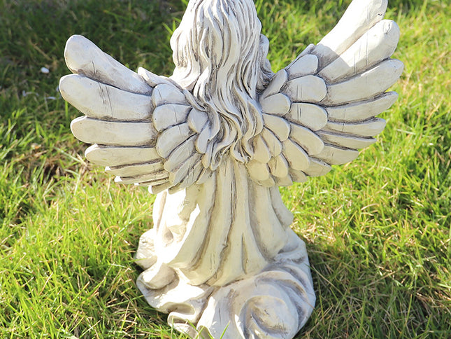 Nordic Style Resin Angel Garden Ornament - Serene Religious Decor
