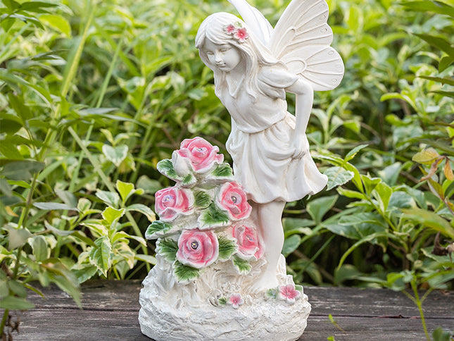Solar Angel Fairy Garden Statue - Elegant Outdoor Decor