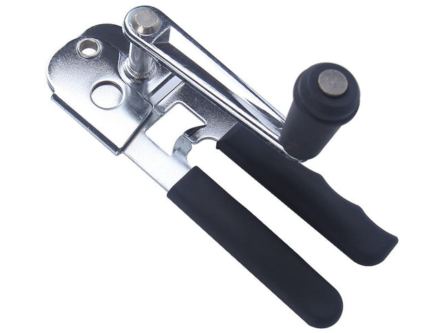 Heavy-Duty Manual Can Opener with Ergonomic Grip - Stainless Steel Cutter & Bottle Opener
