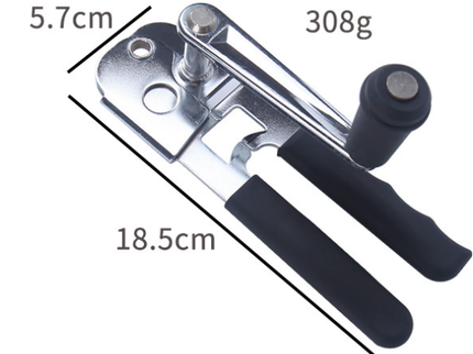 Heavy-Duty Manual Can Opener with Ergonomic Grip - Stainless Steel Cutter & Bottle Opener