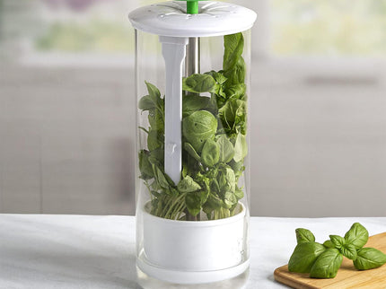 Green Premium Herb Savor & Freshness Keeper - Extends Life of Herbs, Cilantro, Parsley & More
