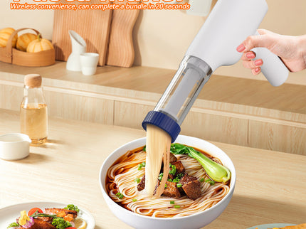 White Portable Rechargeable Noodle Maker - Multiple Shaping Discs