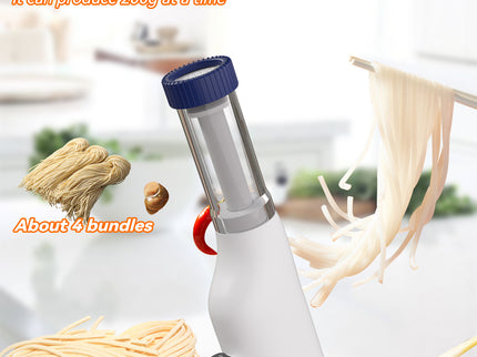 Blue Portable Rechargeable Noodle Maker - Multiple Shaping Discs