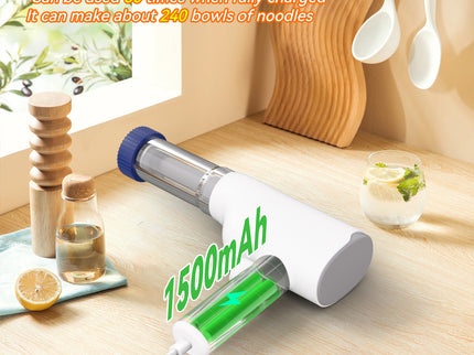 Blue Portable Rechargeable Noodle Maker - Multiple Shaping Discs