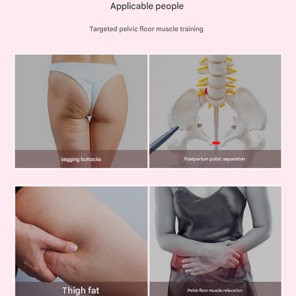 Pink Multi-functional Pelvic Floor Muscle Trainer - Postpartum Recovery and Leg Shaping Device