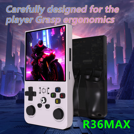 R36MAX Handheld Retro Game Console - 4.0 IPS Screen Open Source Linux 4000mAh Battery 30+ Emulators(white)"