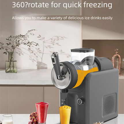 Dark Grey Compact Home Cold Drink & Ice Cream Maker – Multi-Functional Slush, Milkshake, Coffee, Cocktail & Ice Cream Machine with Auto-Clean Function (AU Plug)