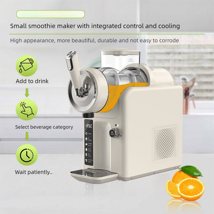 White Compact Home Cold Drink & Ice Cream Maker – Multi-Functional Slush, Milkshake, Coffee, Cocktail & Ice Cream Machine with Auto-Clean Function (AU Plug)