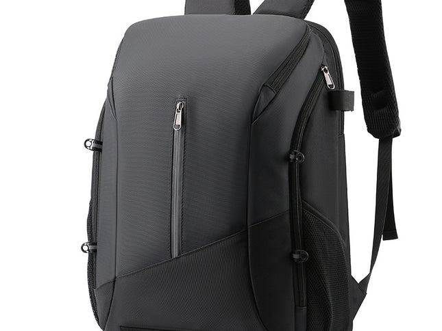 Black Multi-functional Sports Backpack for Men & Women - Waterproof Basketball, Badminton, Tennis & Soccer Bag with Shoe Compartment + Net