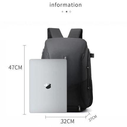 Black Multi-functional Sports Backpack for Men & Women - Waterproof Basketball, Badminton, Tennis & Soccer Bag with Shoe Compartment + Net