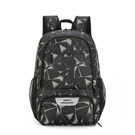 Grey Sports Backpack with Separate Shoe & Ball Compartments - Waterproof Gym Bag for Basketball, Soccer, Travel & Daily Use