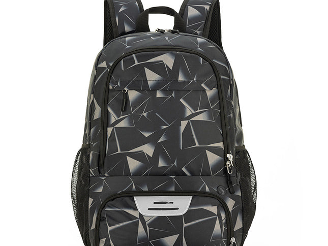 Grey Sports Backpack with Separate Shoe & Ball Compartments - Waterproof Gym Bag for Basketball, Soccer, Travel & Daily Use