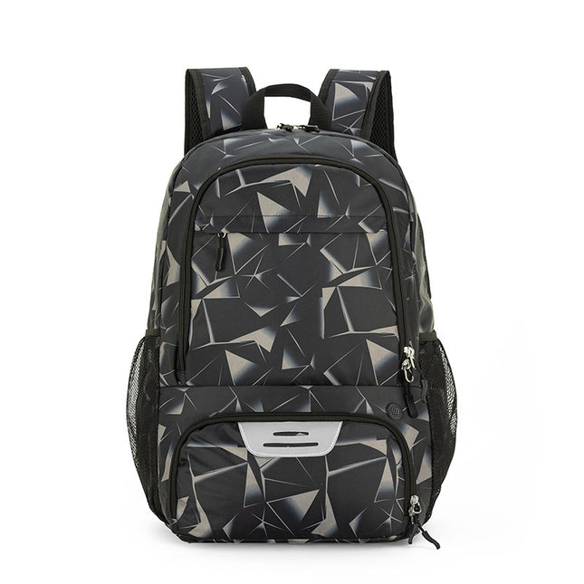 Grey Sports Backpack with Separate Shoe & Ball Compartments - Waterproof Gym Bag for Basketball, Soccer, Travel & Daily Use