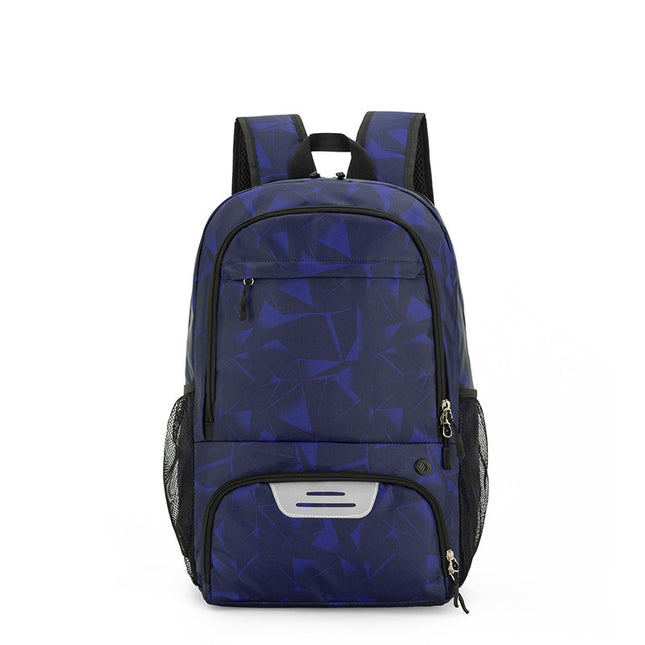 Dark blue Sports Backpack with Separate Shoe & Ball Compartments - Waterproof Gym Bag for Basketball, Soccer, Travel & Daily Use